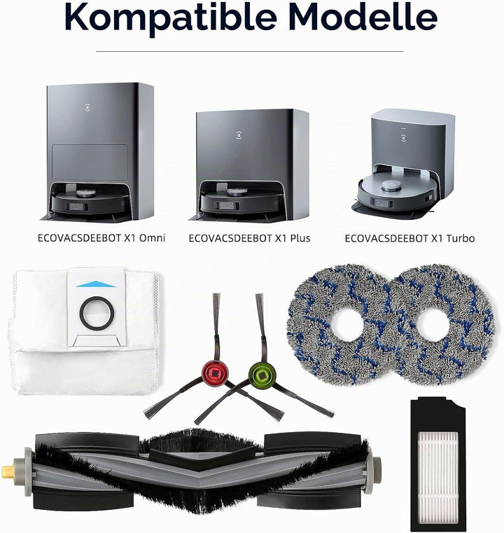 (15 Stück) Ersatzteile für ECOVACS DEEBOT DEEBOT X1 Omni X1 PRO Omni X1 Omni T10 Omni Zubehör-Kit, 1