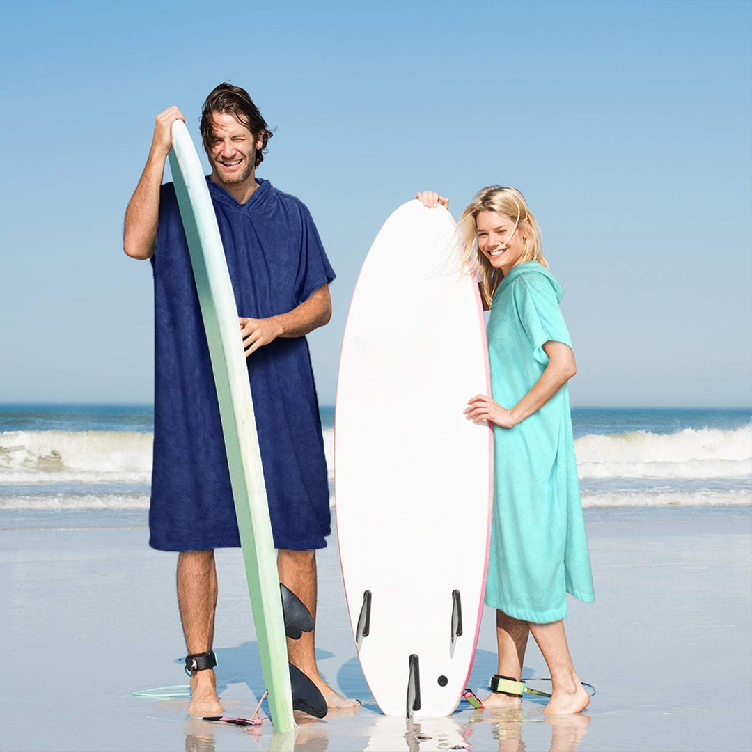 Kato Tirrinia Mikrofaser Frottee Surf Poncho Handtuch Badeponcho Bademäntel Sauna Damen Herren, Gros