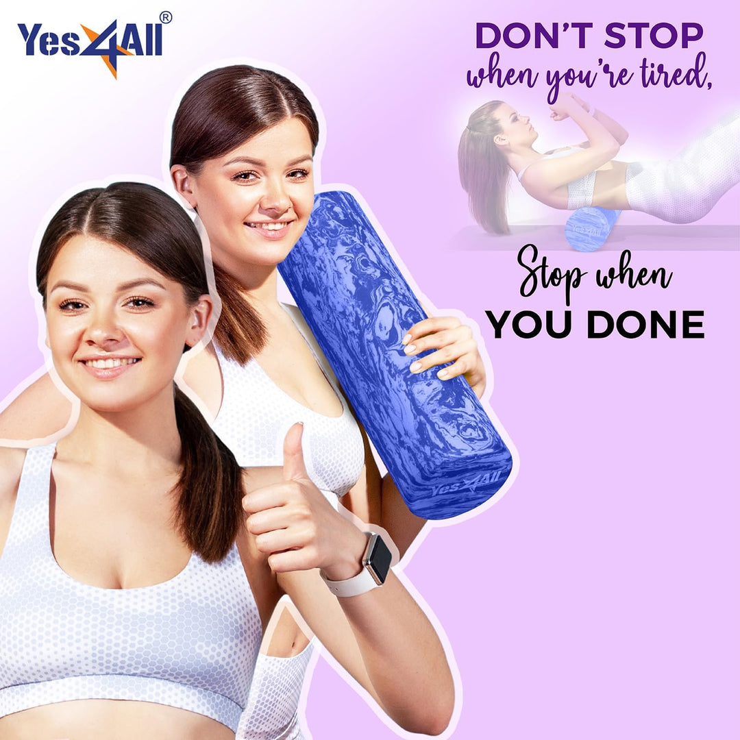 Yes4All Faszienrolle für Rücken, Wirbelsäule, Beine, Arme 30/45/60/90 cm - Mittel-Harte Foam Roller,