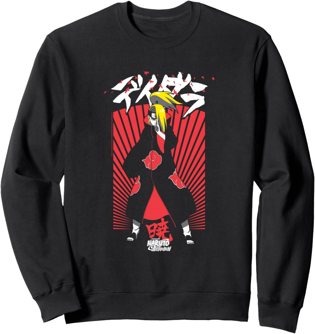 Naruto Shippuden Deidara Jutsu mit Kanji Sweatshirt