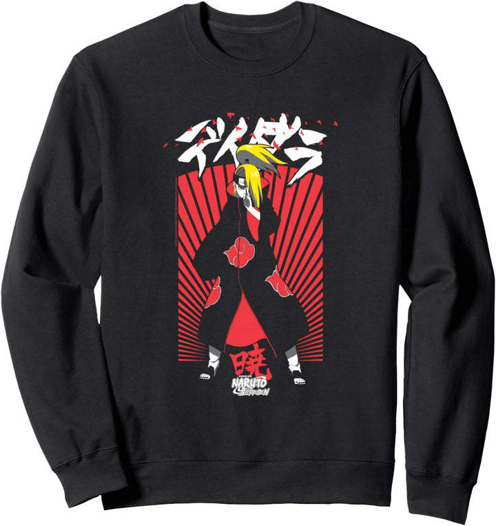 Naruto Shippuden Deidara Jutsu mit Kanji Sweatshirt