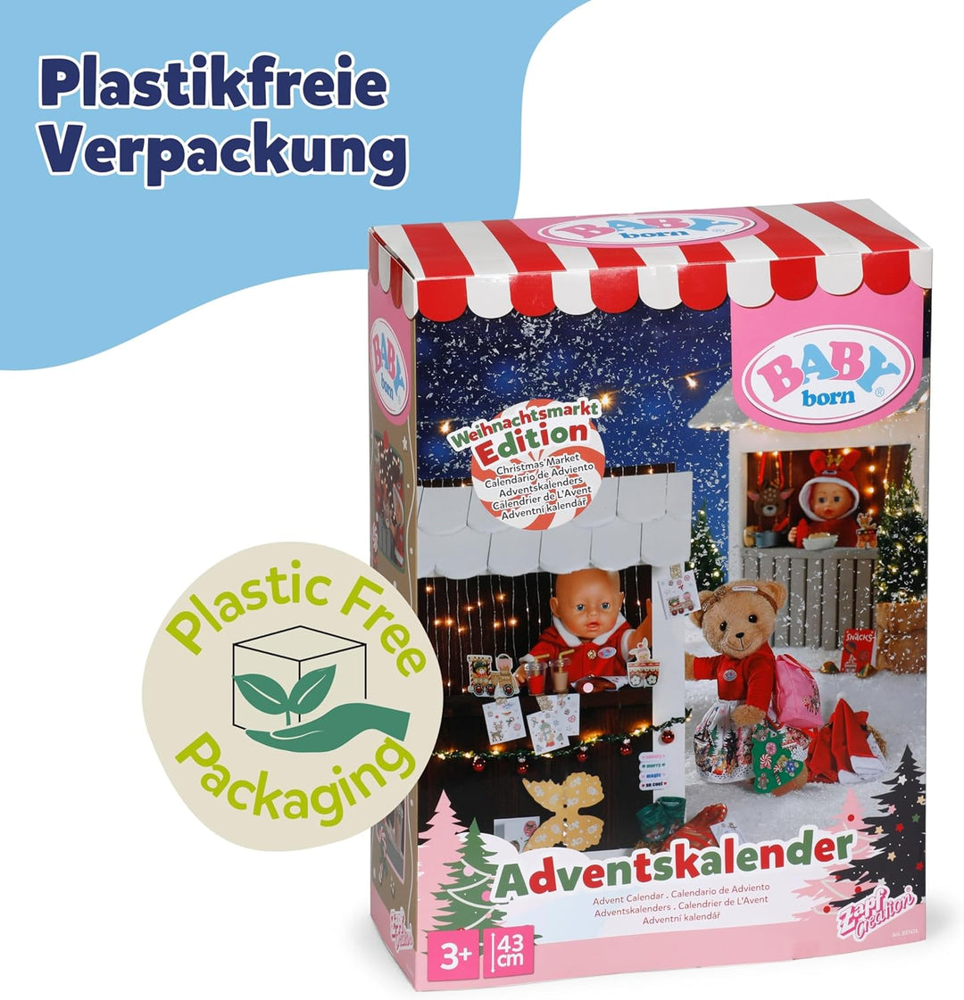 BABY born Adventskalender - 24 Überraschungen - Puppenkleidung & Accessoires für 43 cm Puppen - Hoch