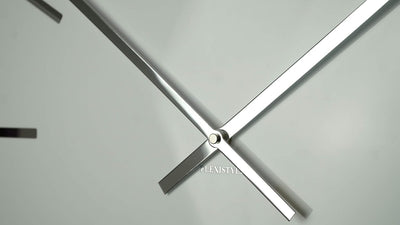 FLEXISTYLE Moderne grosse Wanduhr Exact 50cm, Acrylglas und Acrylspiegel, Stille, Wohnzimmer, Schlaf