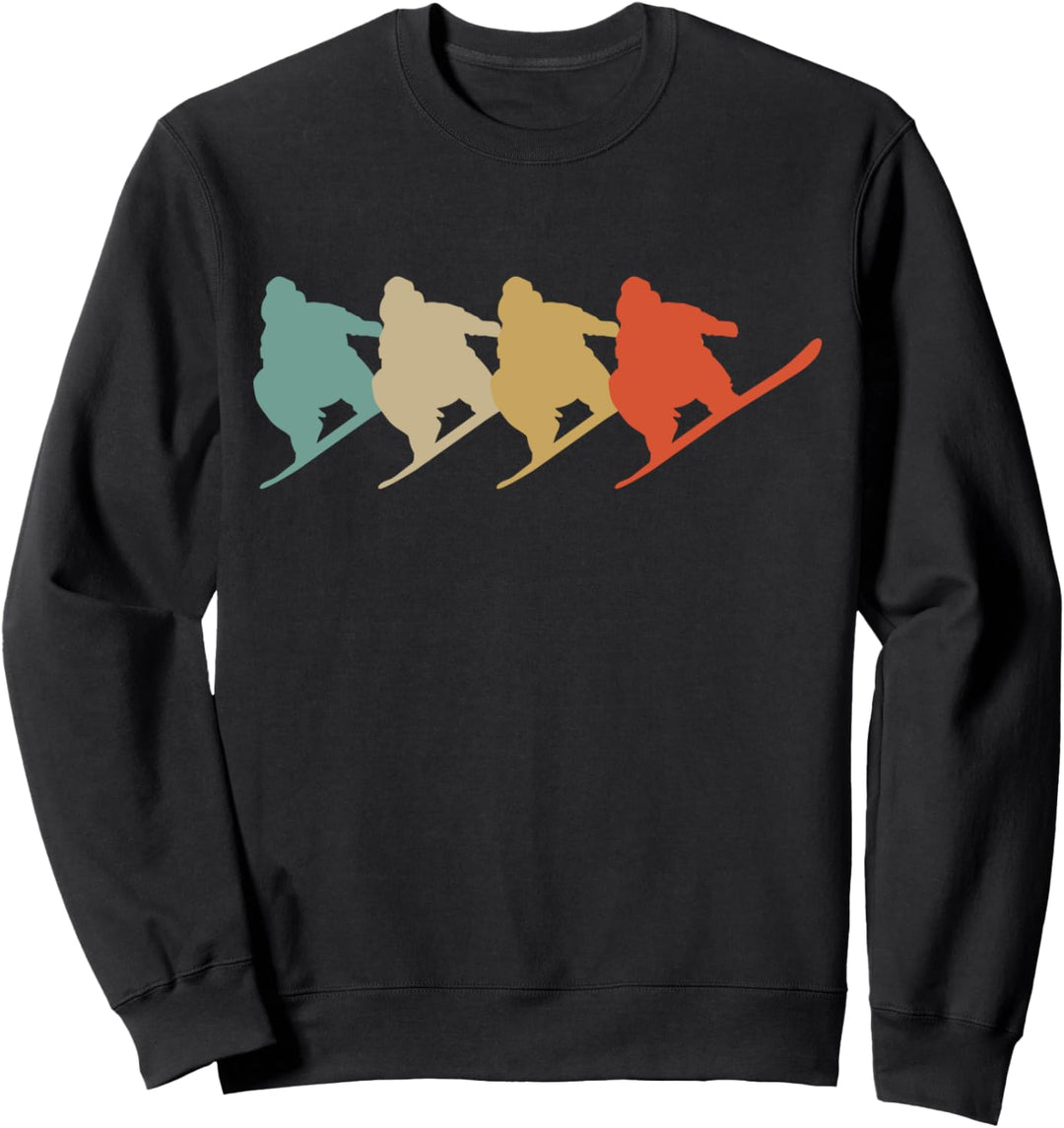 Vintage Retro Snowboard Snowboarder Snowboarding Fun Sport Sweatshirt