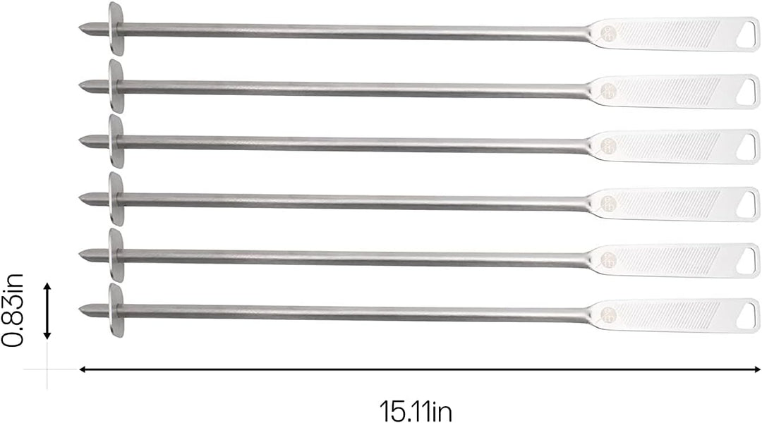 everdure by heston blumenthal Grillspiess 6er Set I 6 Runde Spiesse I hochwertige Schaschlik-Spiesse
