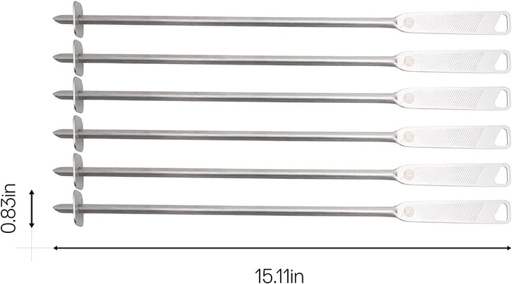 everdure by heston blumenthal Grillspiess 6er Set I 6 Runde Spiesse I hochwertige Schaschlik-Spiesse