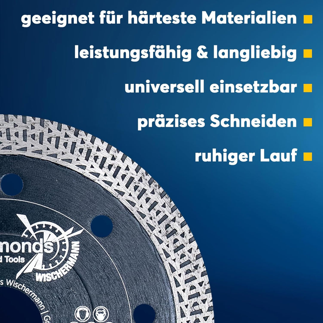 Profi Diamant Trennscheibe Granit SUPERCUT 115 mm x 22,2 für Fliese Feinsteinzeug Naturstein Dachzie