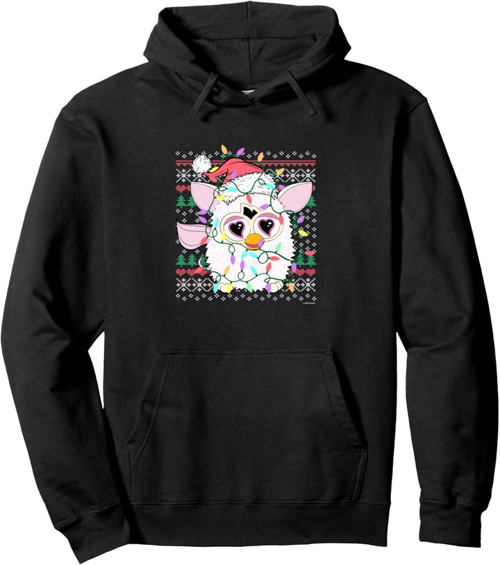 Furby Christmas Lights Sweater Pullover Hoodie
