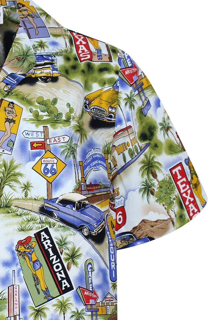 PLA Original Hawaiihemd Texas Arizona, Blau, XXL