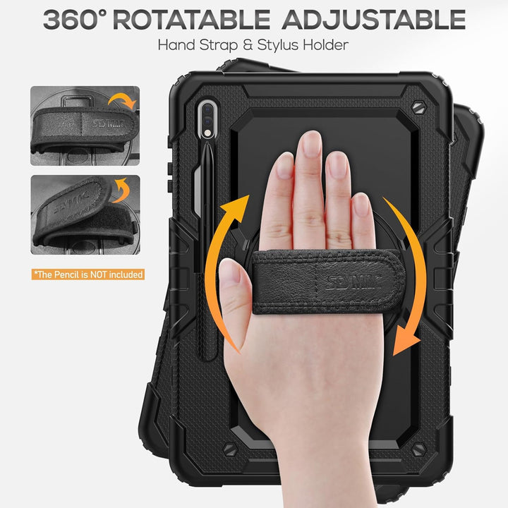 SEYMAC Hülle für Samsung Galaxy Tab S7 FE 2021/S8 Plus 2022/S7 Plus 2020 12,4 Zoll, Stossfest Hülle