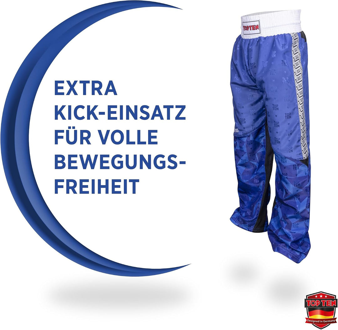 TOP TEN Kickboxhose „Prism“ M Blau, M Blau