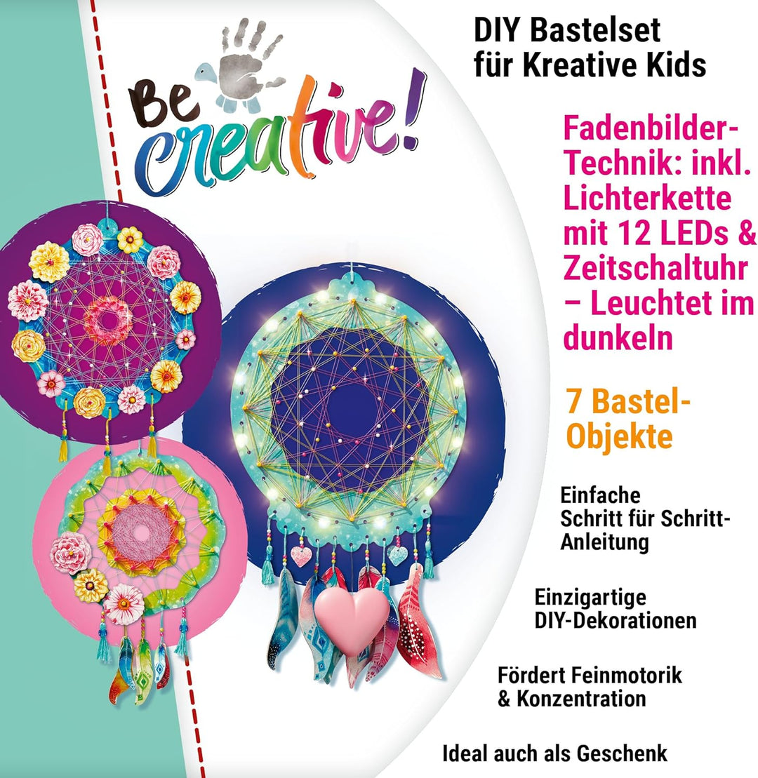 Ravensburger 18235 String Art Maxi:Dreamcatcher, String Art Bastelset für Kinder ab 8 Jahren, Kreati