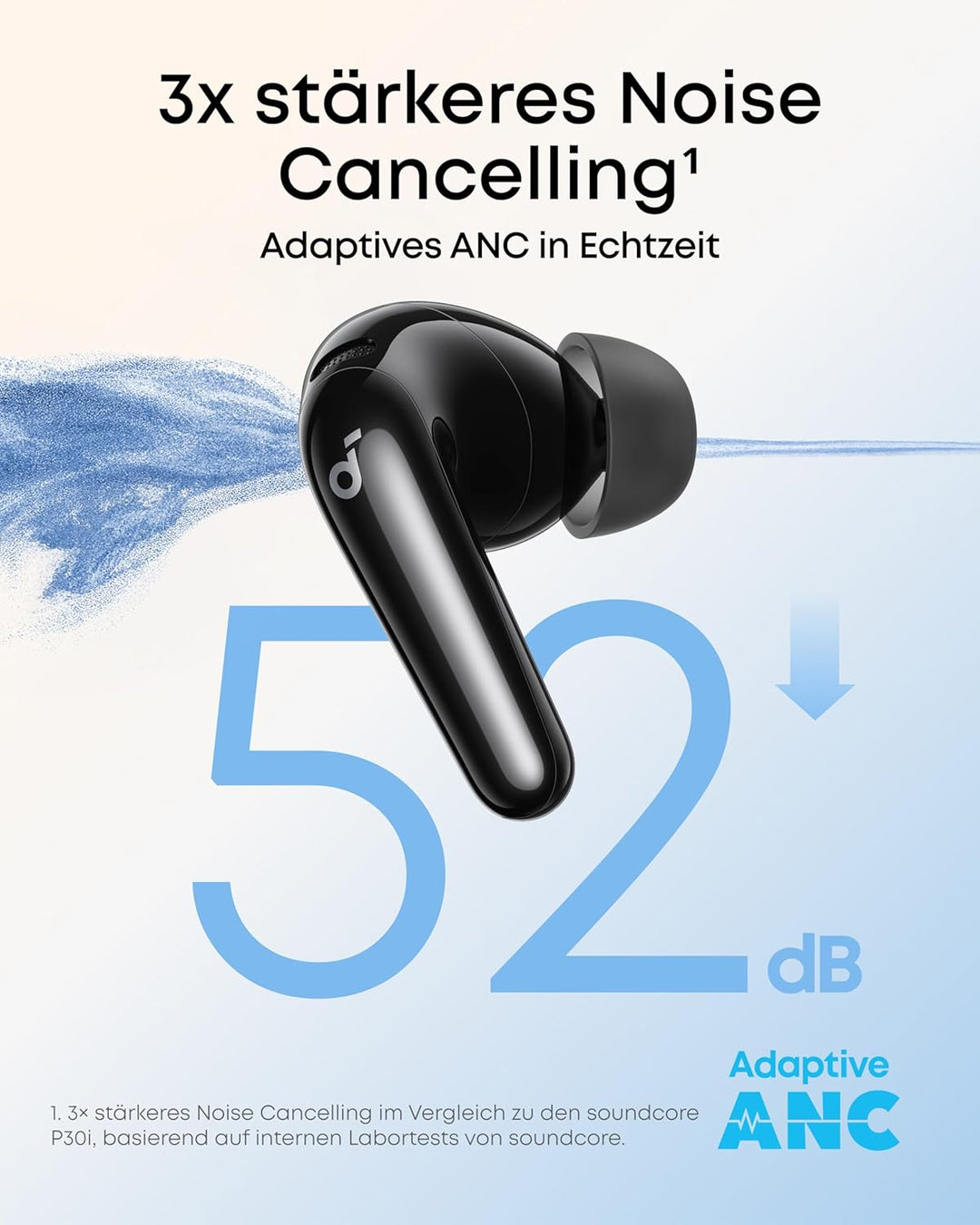 soundcore P31i by Anker, adaptives Noise Cancelling in Echtzeit, Hi-Res Sound, kabellose Bluetooth-K