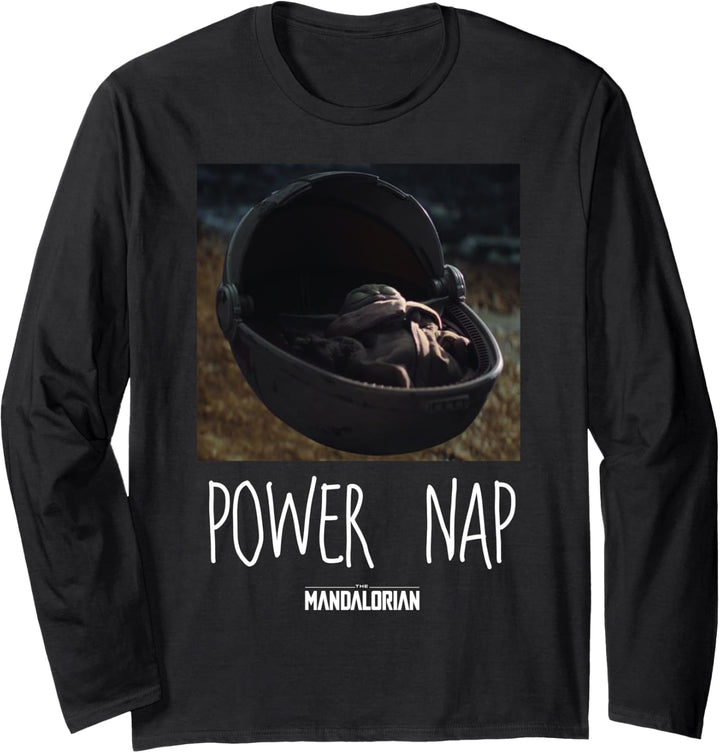 Star Wars The Mandalorian The Child Power Nap Portrait Langarmshirt