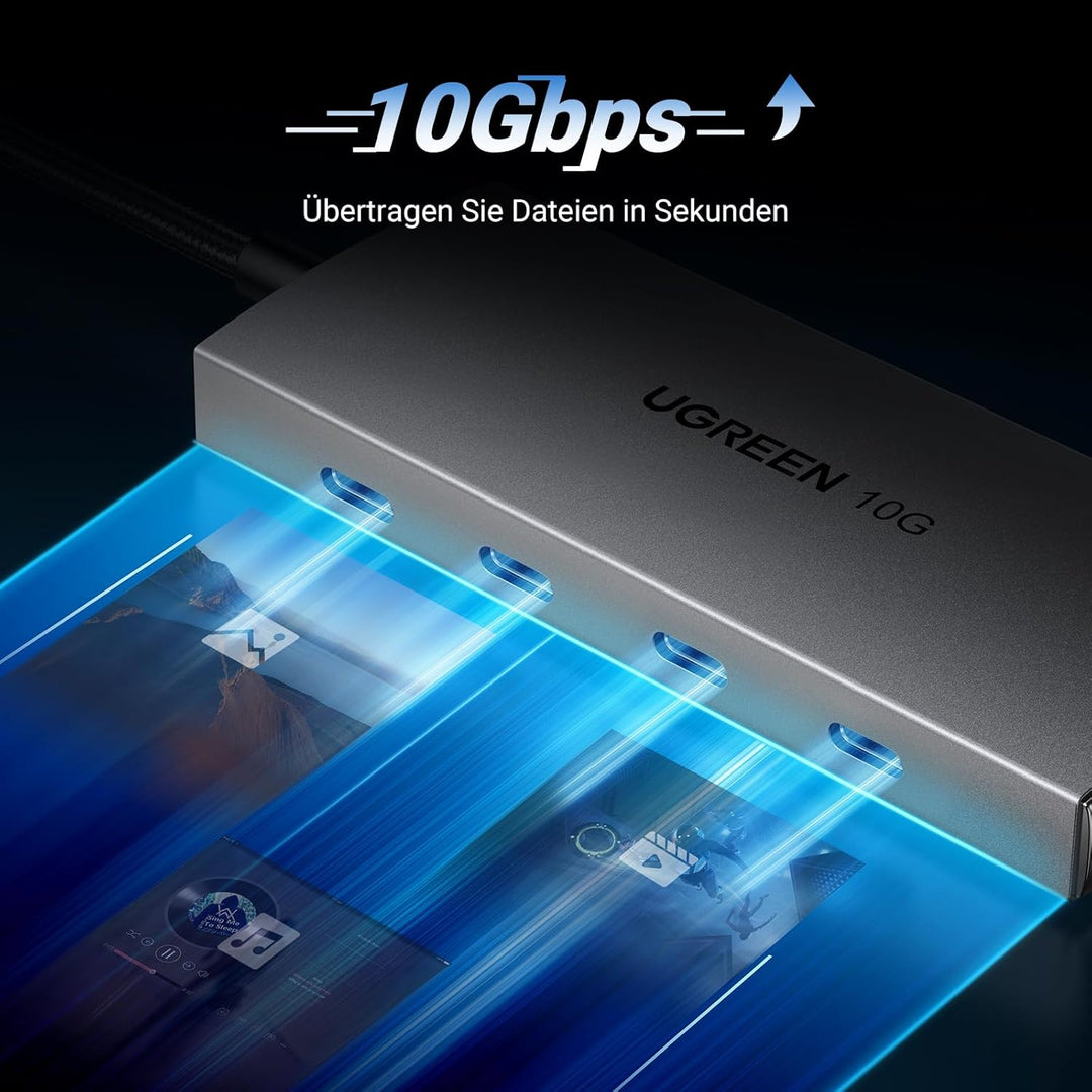 UGREEN USB C Hub 10 Gbps, Adapter mit 4 USB C 3.2 Ports, Hochgeschwindigkeits USB C Multiport Splitt