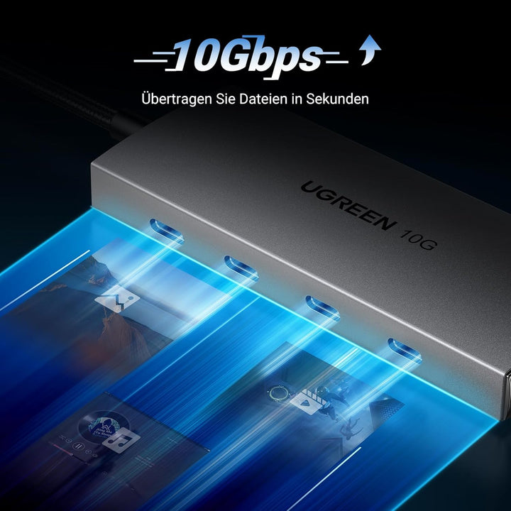 UGREEN USB C Hub 10 Gbps, Adapter mit 4 USB C 3.2 Ports, Hochgeschwindigkeits USB C Multiport Splitt