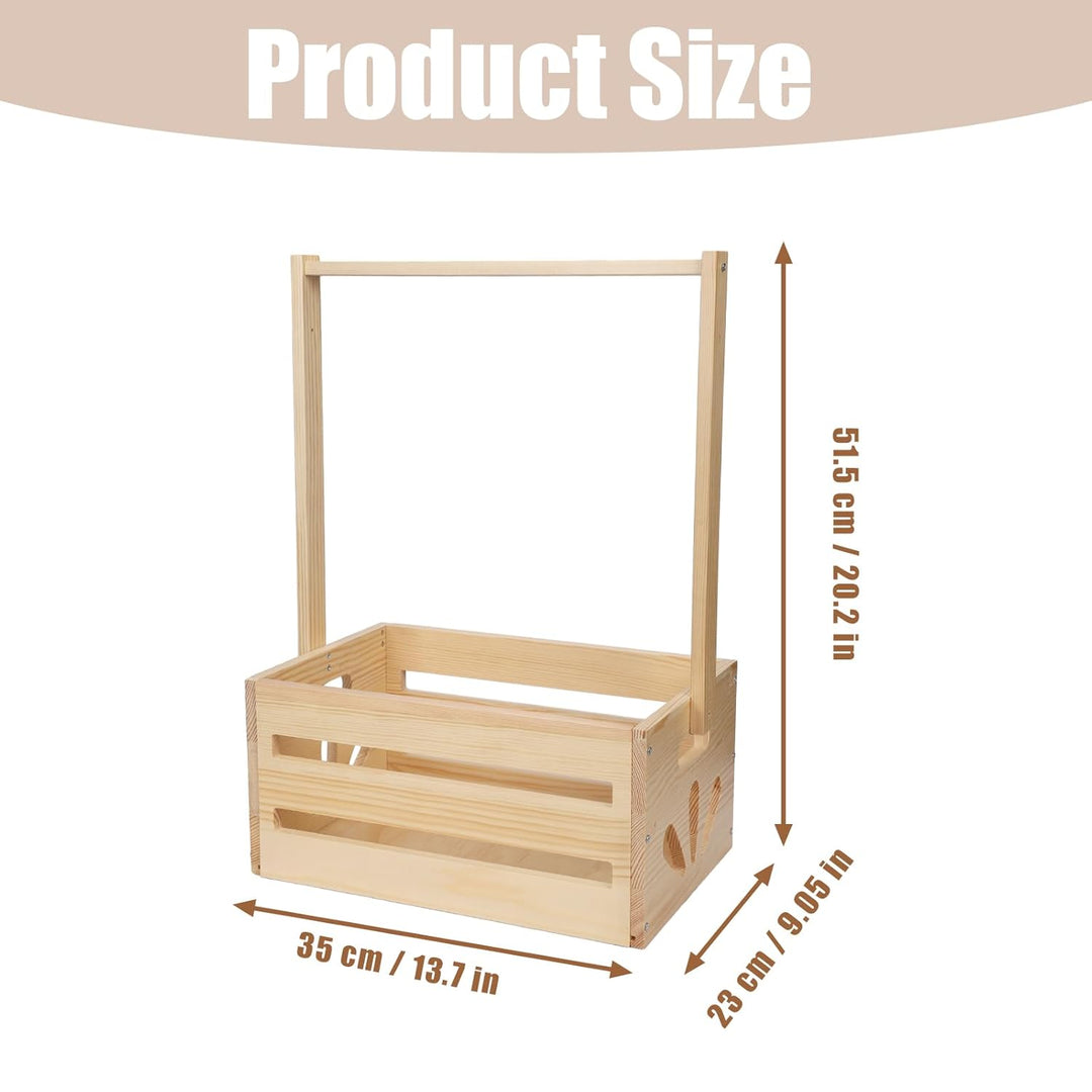 Holzkiste für Babypartys, Babykorb mit Griff Babykorb Holz Geschenkkiste Baby Aufbewahrungskiste Kor