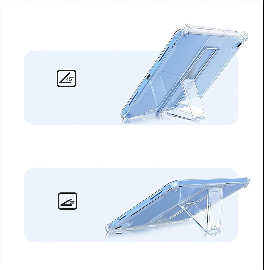 GIOPUEY Hülle für iPad (A16) 11th 2025, Weiche TPU Rückenschale Case mit Ständer, Dünne Abdeckung, A
