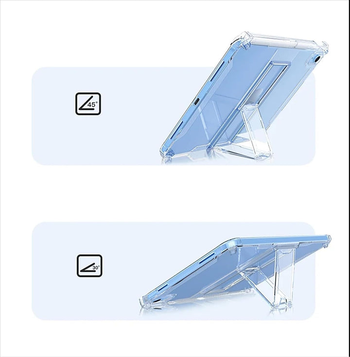 GIOPUEY Hülle für iPad (A16) 11th 2025, Weiche TPU Rückenschale Case mit Ständer, Dünne Abdeckung, A
