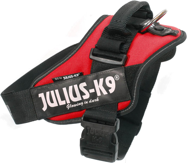 Julius-K9 IDC Powerharness für Hunde, mit zwei kostenlosen individuellen Patches, Rot, Grösse 0 M/Si