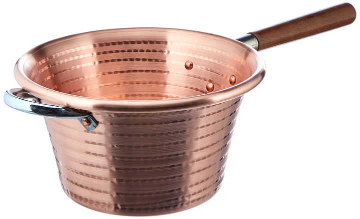Pentole Agnelli Family Cooking Kessel in Kupfer, mit Griff aus Holz 26 cm Kupferfarben, 26 cm