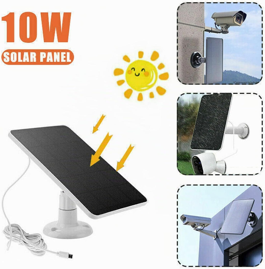 Solarpanel für Kamera, Kamera-Solarpanel-Ladegerät Typ C Ausgang 10W Cam-Akkuladegerät für Geräte