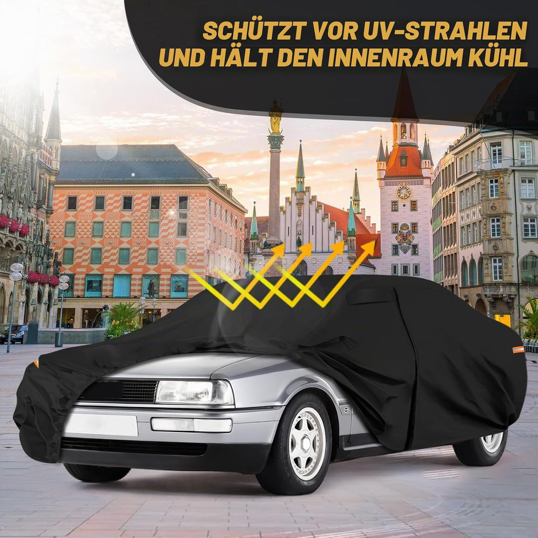Autoabdeckung Wasserdicht für 1986-1996 Audi 80/90 B3/B4, Vollgarage Autoplane Auto Abdeckplane Wint