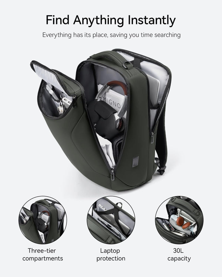 MARK RYDEN Grosse Kapazität Laptop Rucksack mit 17.3 Zoll/15.6 Zoll für Männer Multifunktionsrucksac