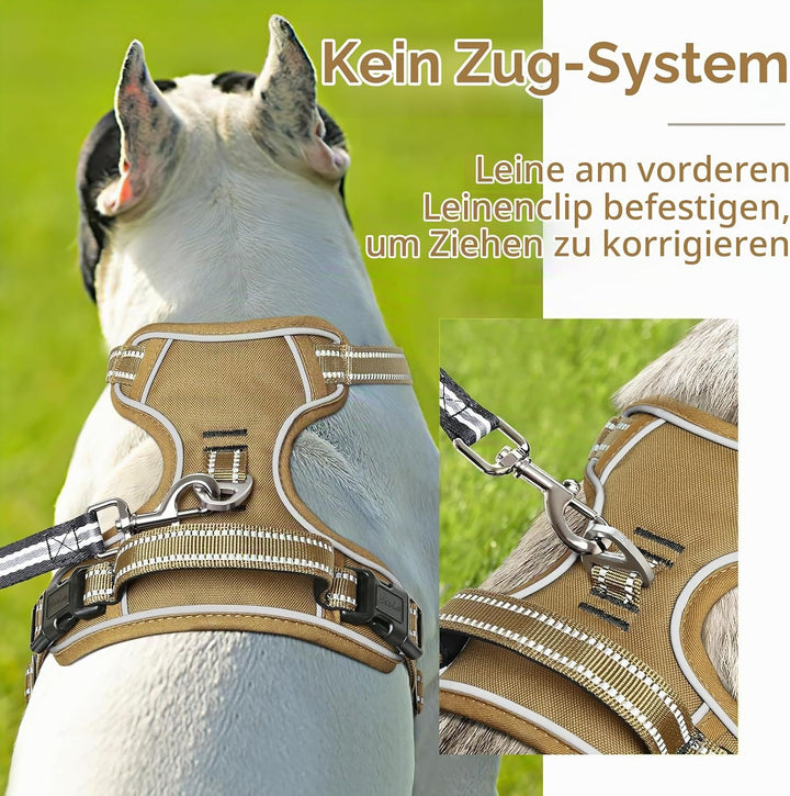 HEELE Hundegeschirr, Hundegeschirr Mittelgrosse Hunde mit Griff Reflektierend Hundegeschirr Gepolste