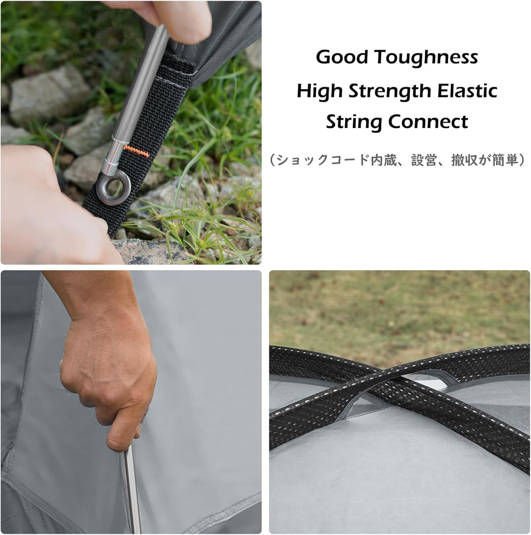 TRIWONDER 2 Stück Zeltstange, Alu Zeltstange Reparatur Set, Aluminium Tarp Pole Tarpstange, Aufstell