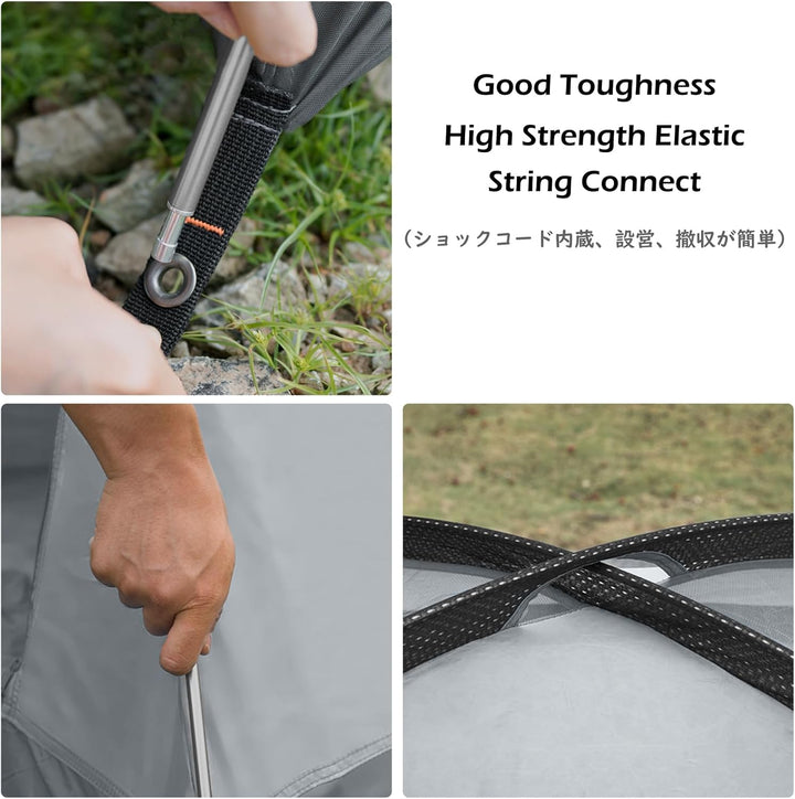 TRIWONDER 2 Stück Zeltstange, Alu Zeltstange Reparatur Set, Aluminium Tarp Pole Tarpstange, Aufstell