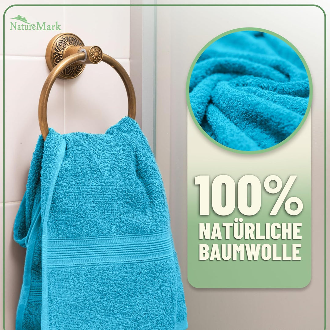 GREEN MARK Textilien 10 TLG. FROTTIER Handtuch-Set mit verschiedenen Grössen 4X Handtücher, 2X Dusch
