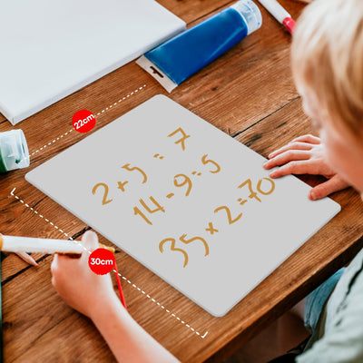 Board Geeks 25 Mini-Whiteboards Set - Doppelseitige Tafeln für Kinder, Lehrer und Schüler - Weissbre
