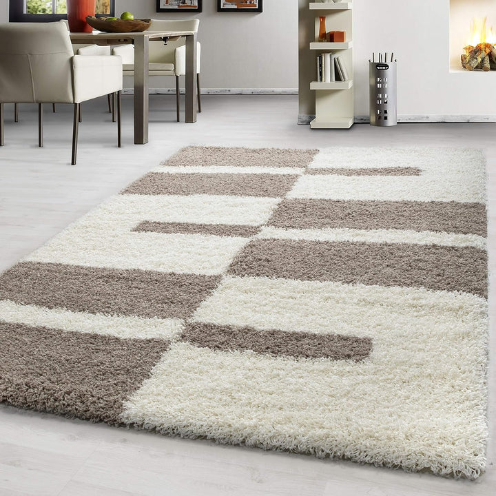 Hochlfor Teppich Wohnzimmer Kariertes Design Schlafzimmer Esszimmer Flur Läufer Küche Weicher Langfl