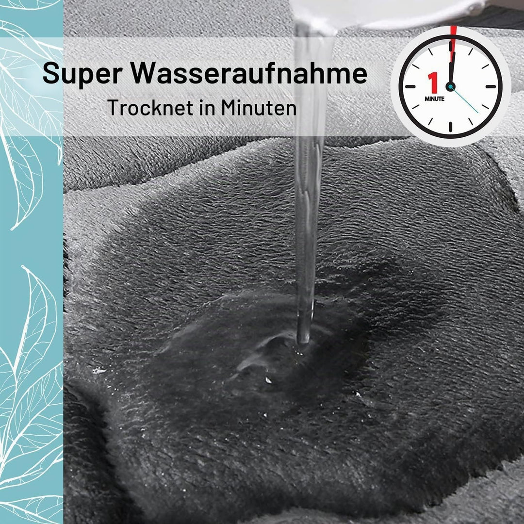 Homaxy Memory Foam Badezimmerteppich rutschfest Badematte Weich Badteppich Saugfähige Badvorleger Wa