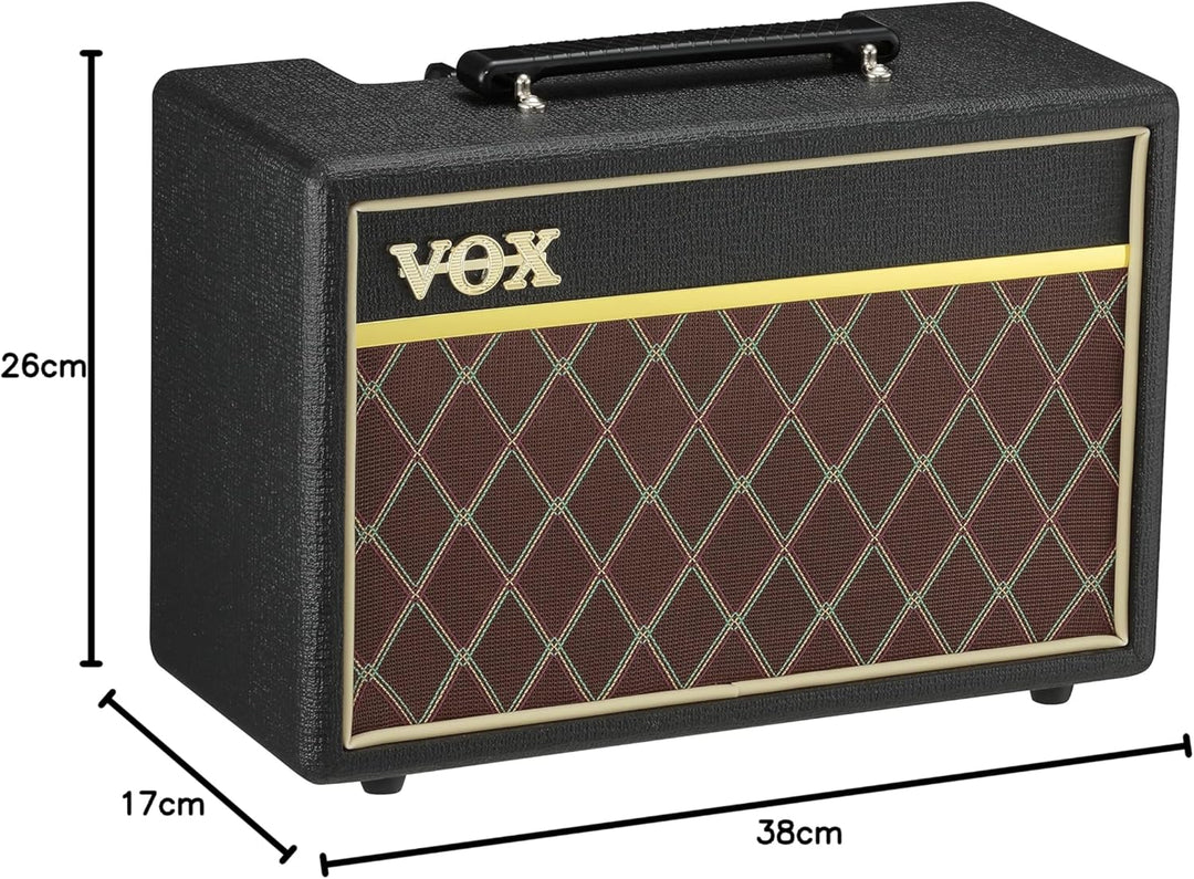 Gitarrenverstärker Vox Pathfinder 10 W & RockJam Universeller tragbarer A-formiger Gitarrenständer f