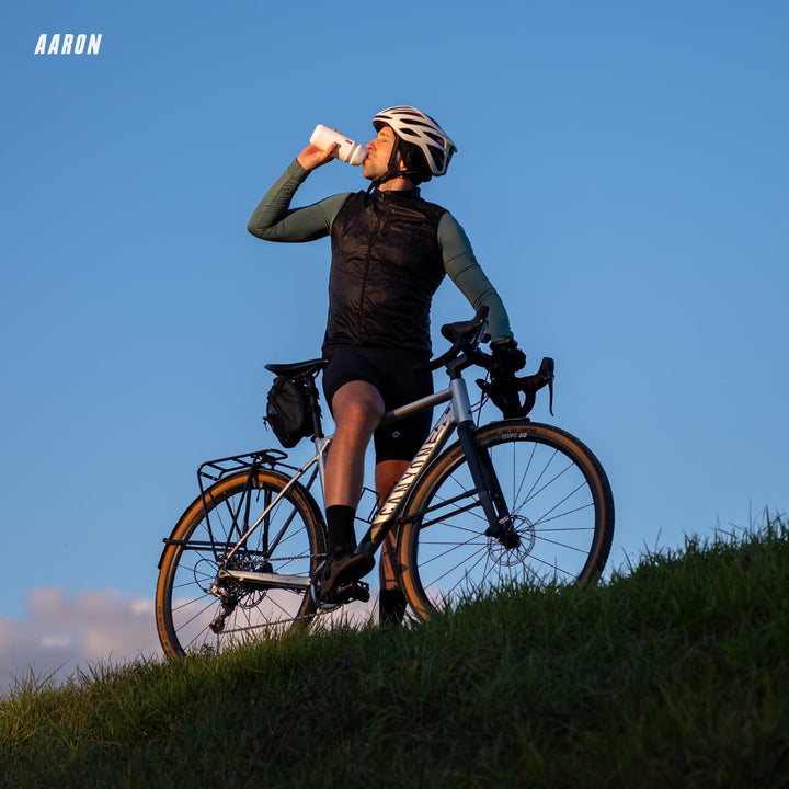 AARON Fahrrad Satteltasche mit Flaschenhalter, Wasserabweisende Fahrradtasche mit Reflektor, Sattelt