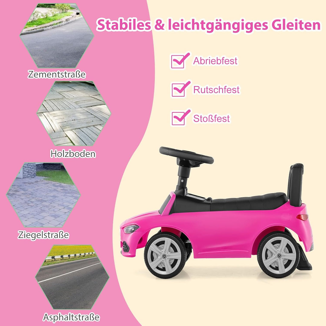 SOARS Kinder Rutschauto, Rutschfahrzeug mit Lenkrad, Sound, Stauraum, Spielzeugauto Jungen & Mädchen