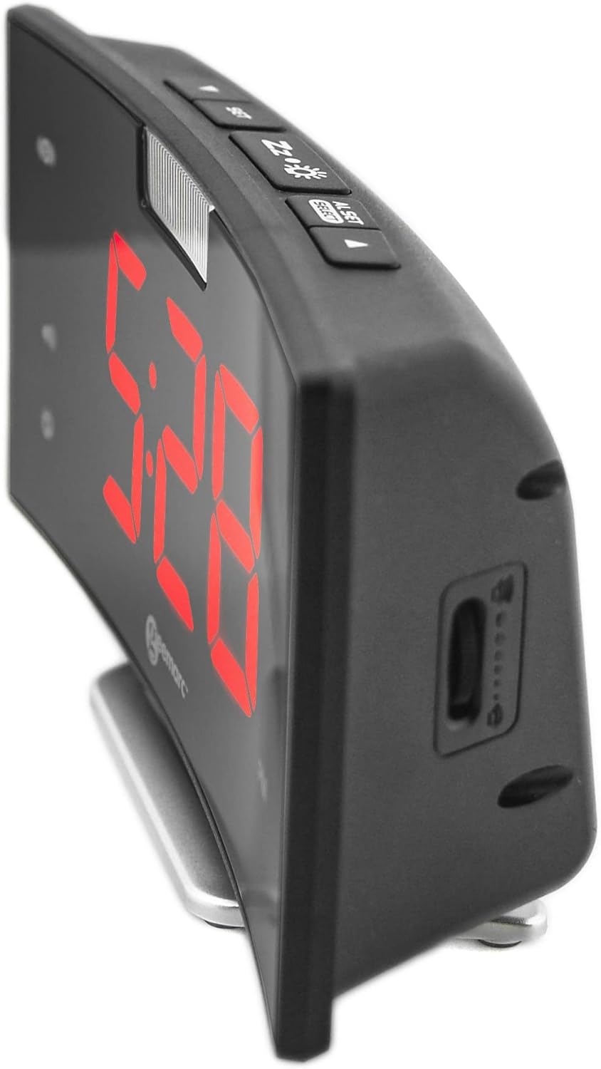 Wecker mit starkem 95dB Alarm, Vibrationskissen, grossem Display und Blitzlicht - Die Geemarc Wake '