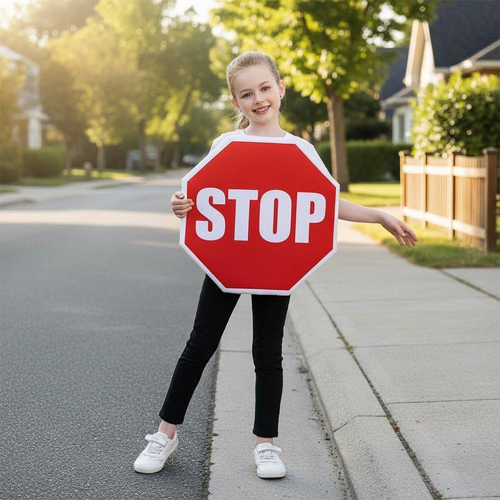 Stoppschild-kostüm, Lustiges Verkehrsschild-Einteiler-kostüm Abnehmbarem Träger Für Karneval, Weihna