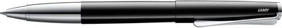 LAMY studio Tintenroller 368 - Rollpen aus Edelstahl in schwarzem Klavierlack mit hochglänzendem Gri