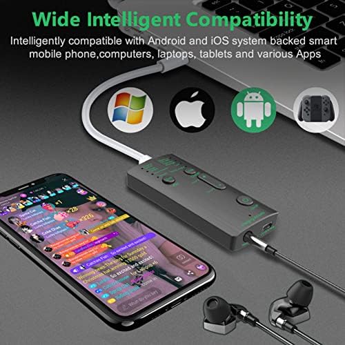 Tragbarer Voice Changer, 4 Sound Effects Phone Voice Changer Device Voice Disguiser, Soundeffektmasc