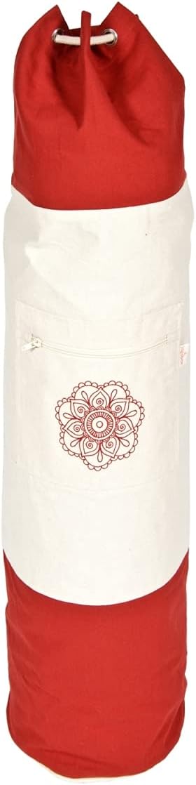Yogabox Yogatasche Surya Bag 2 farbig für Schurwollmatten 100 Cm bordeaux / natur, 100 Cm bordeaux /
