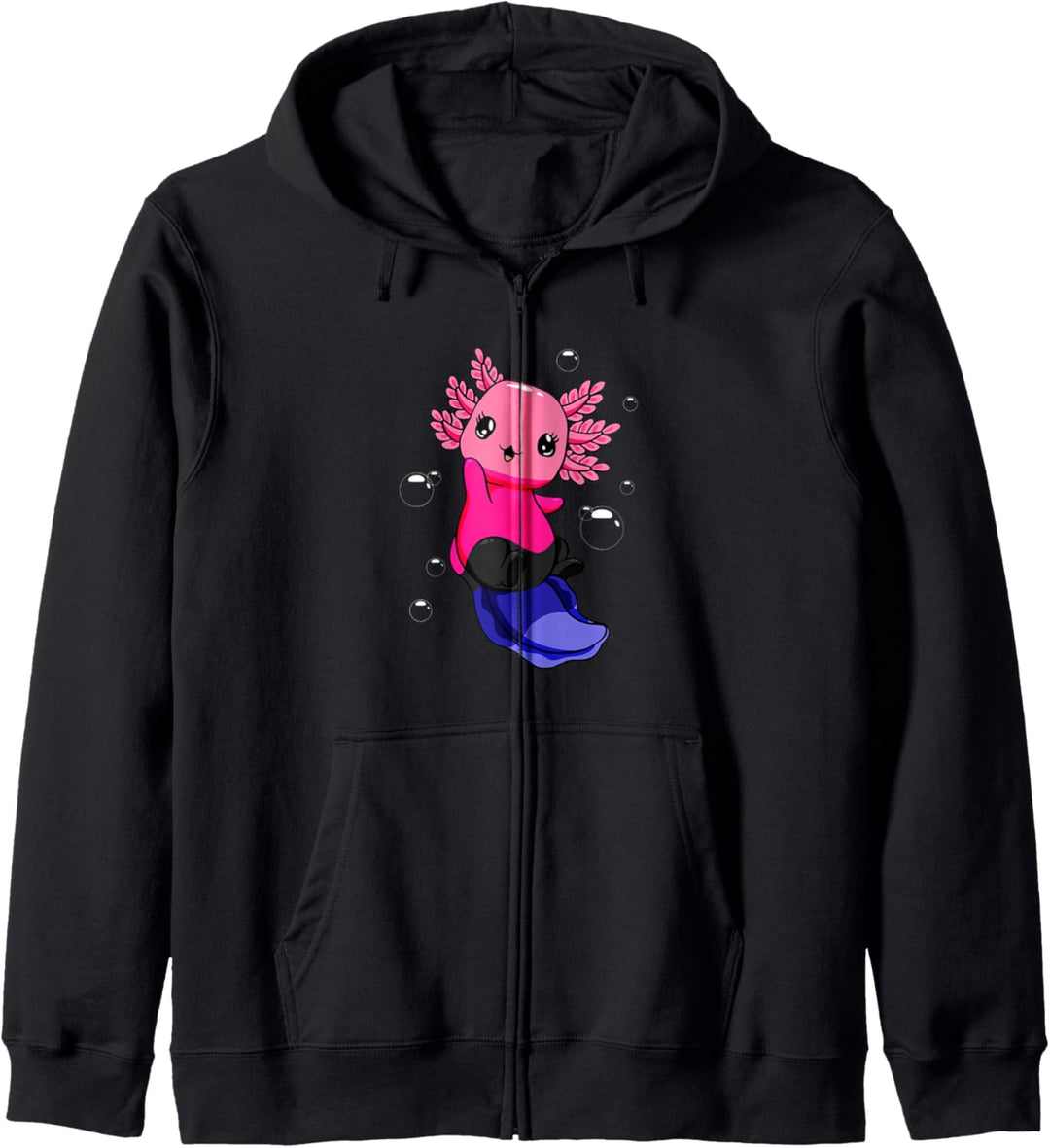 Omnisexuelle Flagge Axolotl Flor Kawaii Omnisexueller Stolz LGBTQ Kapuzenjacke