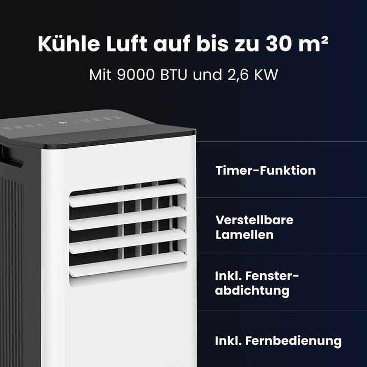 Home Deluxe Mobile Klimaanlage KIMO - 9000 BTU | mobile Klimaanlage, mobiles Klimagerät, tragbare Kl