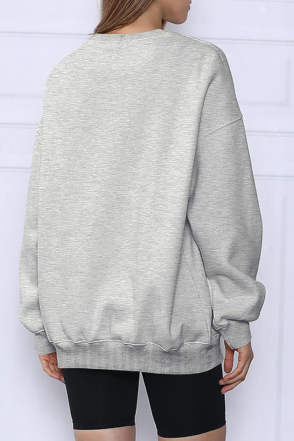 Timuspo Pullover Damen Oversize Langarm Fleece Rundhalsausschnitt Sweatshirt Herbst Winter Frauen Mä