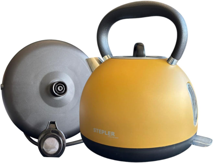 STEPLER Wasserkocher Retro-Design 1,7 Liter (WKR001) | Teekessel | Flötenkessel | Teekocher | Überhi