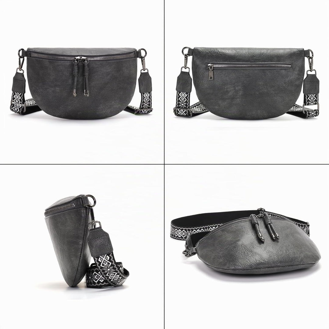 YISUOHOOM Bauchtasche Damen Umhängetasche klein Crossbody Bag Veganes Leder Brusttasche kleine tasch