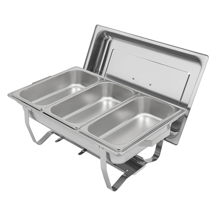 Chafing Dish Edelstahl 5 Liter Warmhaltebehälter Speisenwärmer mit Deckel Buffetwärmer Buffet Zubehö