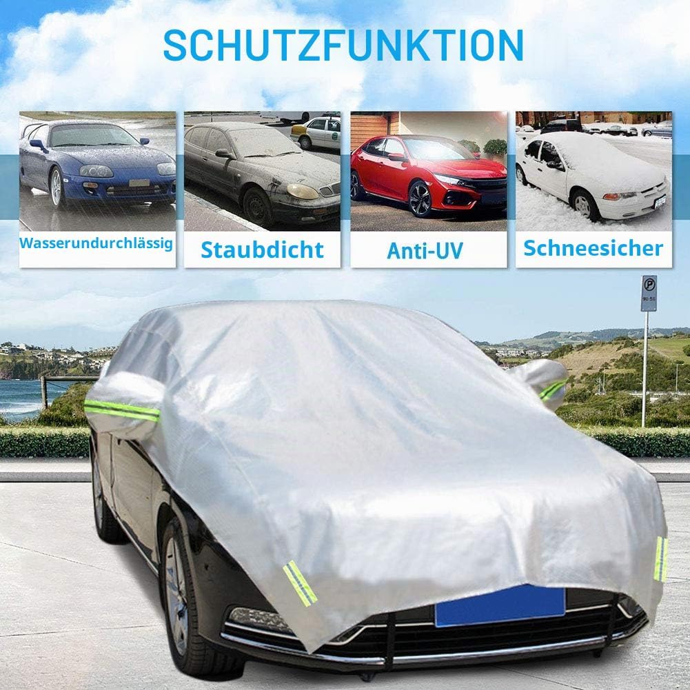 Halbgarage für Auto Windschutzscheibe Abdeckplane Winter Sommer Autoabdeckung wasserdicht Auto halbg